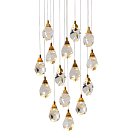 Подвесной светильник Delight Collection 9701P/15R brass Crystal rock II