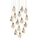 Подвесной светильник Delight Collection 9701P/15R brass Crystal rock II
