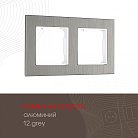 Рамка из алюминия на 2 поста Arte Milano 503.12-2.grey am
