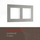 Рамка из алюминия на 2 поста Arte Milano 503.12-2.grey am
