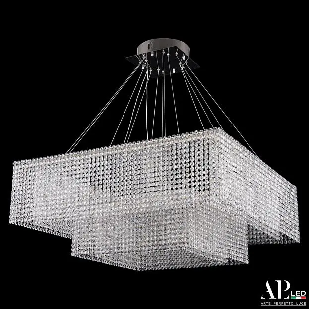 Люстра светодиодная хрустальная APL LED SH04.86.2D.A.Ni.4000 Sicilia