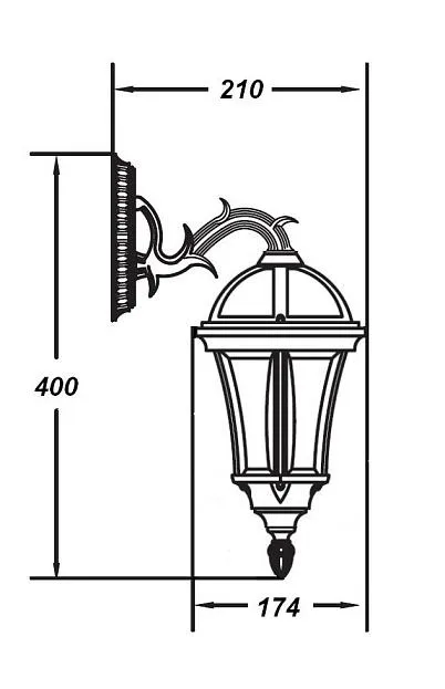 Настенный фонарь уличный Oasis Light 95202S/15 Bl ROMA S