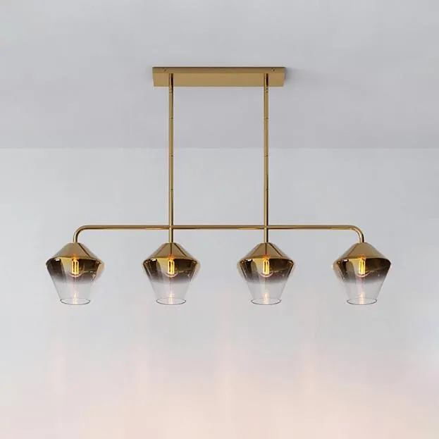 Реечный, рядный светильник CLOVE B Brass Amber ImperiumLoft 240000-23 clove-b01