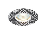 Круглый встраиваемый точечный светильник MR16 Ambrella light A815 BK/AL Organic Spot