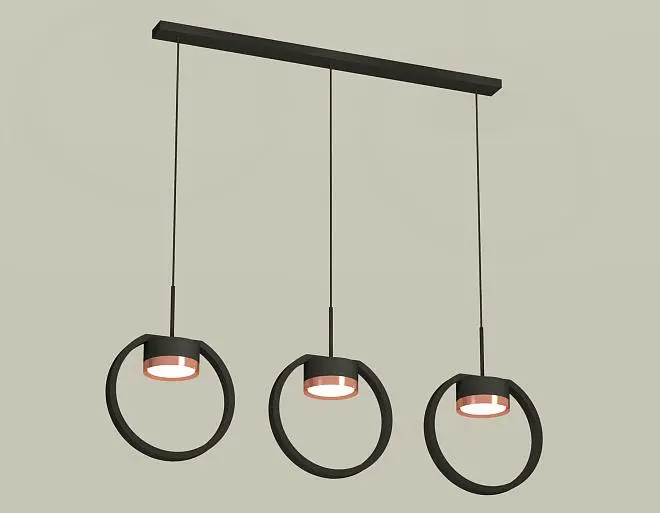 Подвесной светильник Ambrella light XB9107104/3 SBK/PPG Подвесной светильник Ambrella light XB9107104/3 SBK/PPG