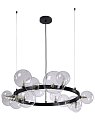 Подвесной светильник Crystal Lux AGATA SP15 V2 BLACK/TRANSPARENTE