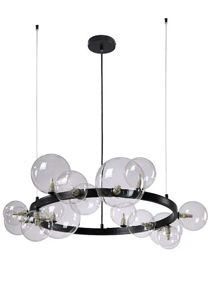 Подвесной светильник Crystal Lux AGATA SP15 V2 BLACK/TRANSPARENTE Подвесной светильник Crystal Lux AGATA SP15 V2 BLACK/TRANSPARENTE