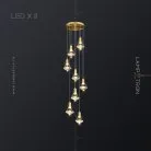 Готовая комбинация светильников GLASGOW MORE 8 ламп (Диск) Lampatron f-glasgow-more-8-disk 4613-11671