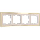 Рамка на 4 поста Werkel W0042851 Baguette (айвори/латунь) a062783