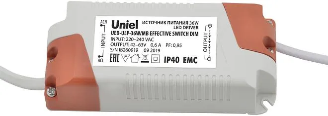 Блок питания Uniel UED-ULP-36W/MB EFFECTIVE SWITCH DIM Блок питания Uniel UED-ULP-36W/MB EFFECTIVE SWITCH DIM