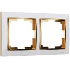 Рамка на 2 поста Werkel W0021933 (белый/золото) a051663
