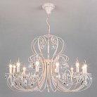 Подвесная люстра Eurosvet 3305/12 белый с золотом/прозрачный хрусталь Strotskis Alda 00000063410
