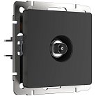 розетка ТВ проходная Werkel W1184008 Встраиваемые механизмы черные матовый a051625