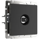 розетка ТВ проходная Werkel W1184008 Встраиваемые механизмы черные матовый a051625