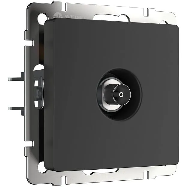 розетка ТВ проходная Werkel W1184008 Встраиваемые механизмы черные матовый a051625 розетка ТВ проходная Werkel W1184008 Встраиваемые механизмы черные матовый a051625