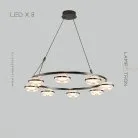 Кольцевые люстры и светильники LENNARD 8 ламп Lampatron 7708-21614