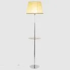 Торшер хром со столиком и кремовым абажуром Citilux CL402973T Линц