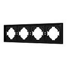 Рамка пластиковая FRM-TENDO-SFPL-4-BK (Матовый черный) Arlight 054654