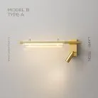 Бра SIMER WALL Модель В. Цвет латунь + прозрачный. Тип А Lampatron 8434-23172