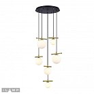 Подвесная люстра iLamp 2134-6D BR+MBK GOLDEN