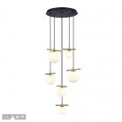 Подвесная люстра iLamp 2134-6D BR+MBK GOLDEN