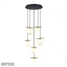 Подвесная люстра iLamp 2134-6D BR+MBK GOLDEN