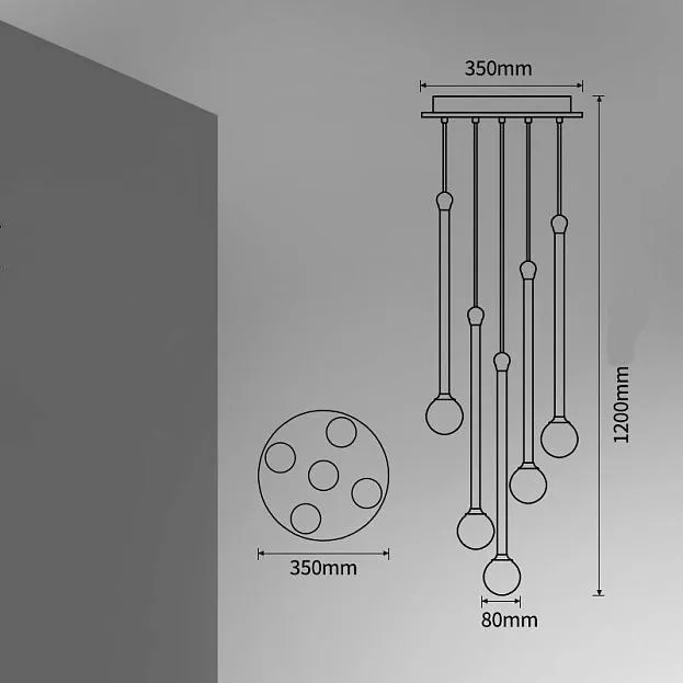 Подвесной светильник BAST MORE L5 Диск ImperiumLoft 212269-23 bast-more01