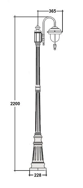 Наземный фонарь Oasis Light 84309/10 down Bl MADRID