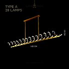 Реечный, рядный светильник GLORIOLE UP DOWN LINE Тип A (Кристаллы — Вверх). 28 LED. Lampatron gloriole-up-down-line-a-28 9126-25975