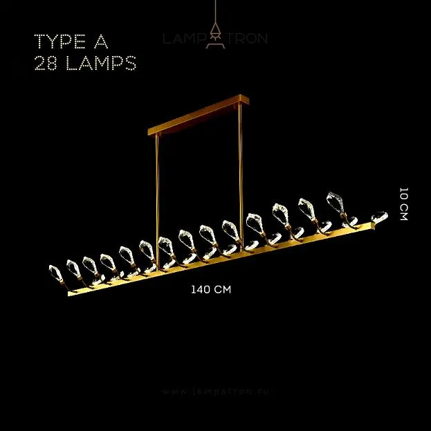 Реечный, рядный светильник GLORIOLE UP DOWN LINE Тип A (Кристаллы — Вверх). 28 LED. Lampatron gloriole-up-down-line-a-28 9126-25975 Реечный, рядный светильник GLORIOLE UP DOWN LINE Тип A (Кристаллы — Вверх). 28 LED. Lampatron gloriole-up-down-line-a-28 9126-25975