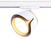 Трековый однофазный светильник со сменной лампой WH/GD белый/золото GX53 D100*66 Ambrella light GL5343