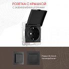 Розетка Arte Milano 206.41-1.black am