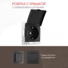 Розетка Arte Milano 206.41-1.black am