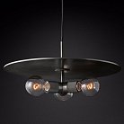 Люстра Rh Utilitaire Disk Triple Pendant Black 123645-22 ImperiumLoft