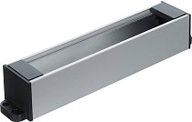 Настольный розеточный блок Squaredesign 10 мод. (5 мод. 45х45), алюминий, черные пластиковые заглушки с крепежом Donel DDSB10ANPF DDSB