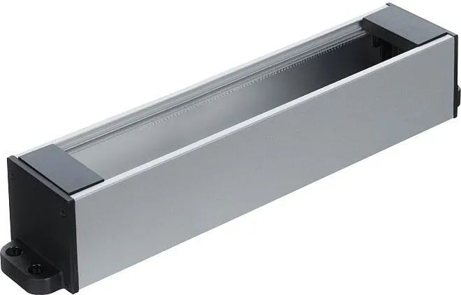 Настольный розеточный блок Squaredesign 10 мод. (5 мод. 45х45), алюминий, черные пластиковые заглушки с крепежом Donel DDSB10ANPF DDSB