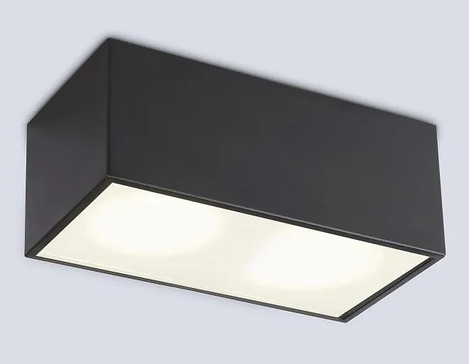 Потолочный светильник Ambrella light TN6535/2 BK черный IP44 GX53/2 200*100*80