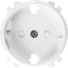 Накладка для розетки Schuko с заземлением, со шторками 16A 250 В~, глянцевый белый, Donel DO22003 D16