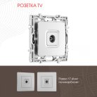 Розетка TV Arte Milano 217.43-1.silver am