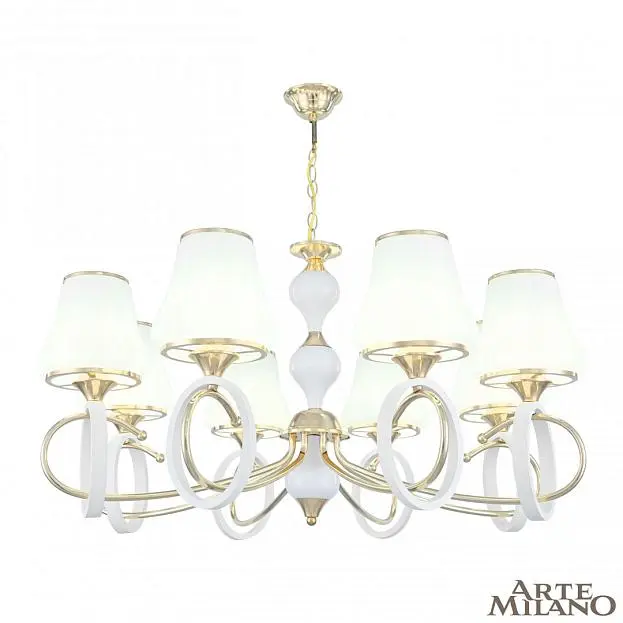 Люстра подвесная с плафонами 302387/8 Wh/Gd Arte Milano Florentia Люстра подвесная с плафонами 302387/8 Wh/Gd Arte Milano Florentia