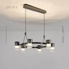 Кольцевые люстры и светильники MEDVIN 6 ламп Lampatron medvin-6 7712-21618