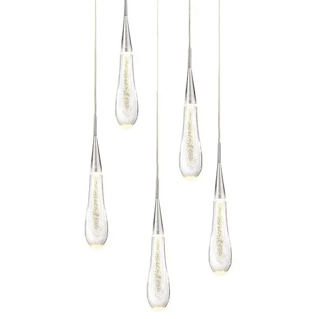 Подвесной светильник Delight Collection P98036-5 silver Pour Подвесной светильник Delight Collection P98036-5 silver Pour