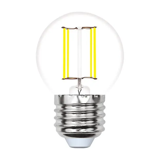 Лампочка светодиодная Uniel LED-G45-5W/WW/E27/CL/MB GLM10TR картон Лампочка светодиодная Uniel LED-G45-5W/WW/E27/CL/MB GLM10TR картон