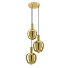 Светодиодный подвес 1X5W 2X6,5W 3X1,6W(LED), d450, 2200-6500K, 3100lm, сталь, состаренный медный, Eglo 390465 FRUITERA