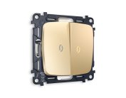 Комплект механизма 2-клавишного выключателя Ambrella Volt MO604010 QUANT