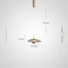 Подвесной светильник SEGERT Тип A. Цвет золотистый. С лифтом. Нейтральный свет Lampatron 8671-24240