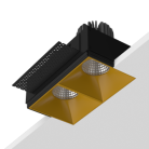 Встраиваемый светодиодный светильник Ledron RISE SQ H KIT2 LED 3K Gold