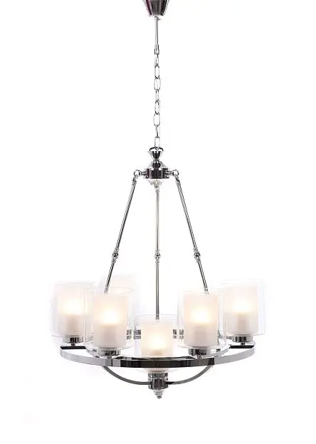 Подвесная люстра Lumina Deco LDP 1220-7 CHR+WT Santini Подвесная люстра Lumina Deco LDP 1220-7 CHR+WT Santini