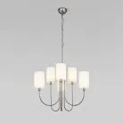 Подвесная люстра с тканевыми абажурами Eurosvet 60164/6 никель a065747 Abbey