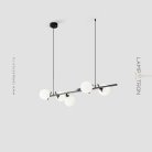 Реечный, рядный светильник KIRAN BLACK L 5 плафонов Lampatron kiran-black-l-5 8616-24031